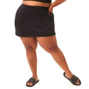 Girlfriend Collective Black Sporty High Rise Compressive Skirt/Skort Sz 5X NEW